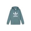 adidas Оригиналы Trefoil Повседневная спортивная толстовка с капюшоном Американская винтажная толстовка Женские худи Бирюзовый GN2954