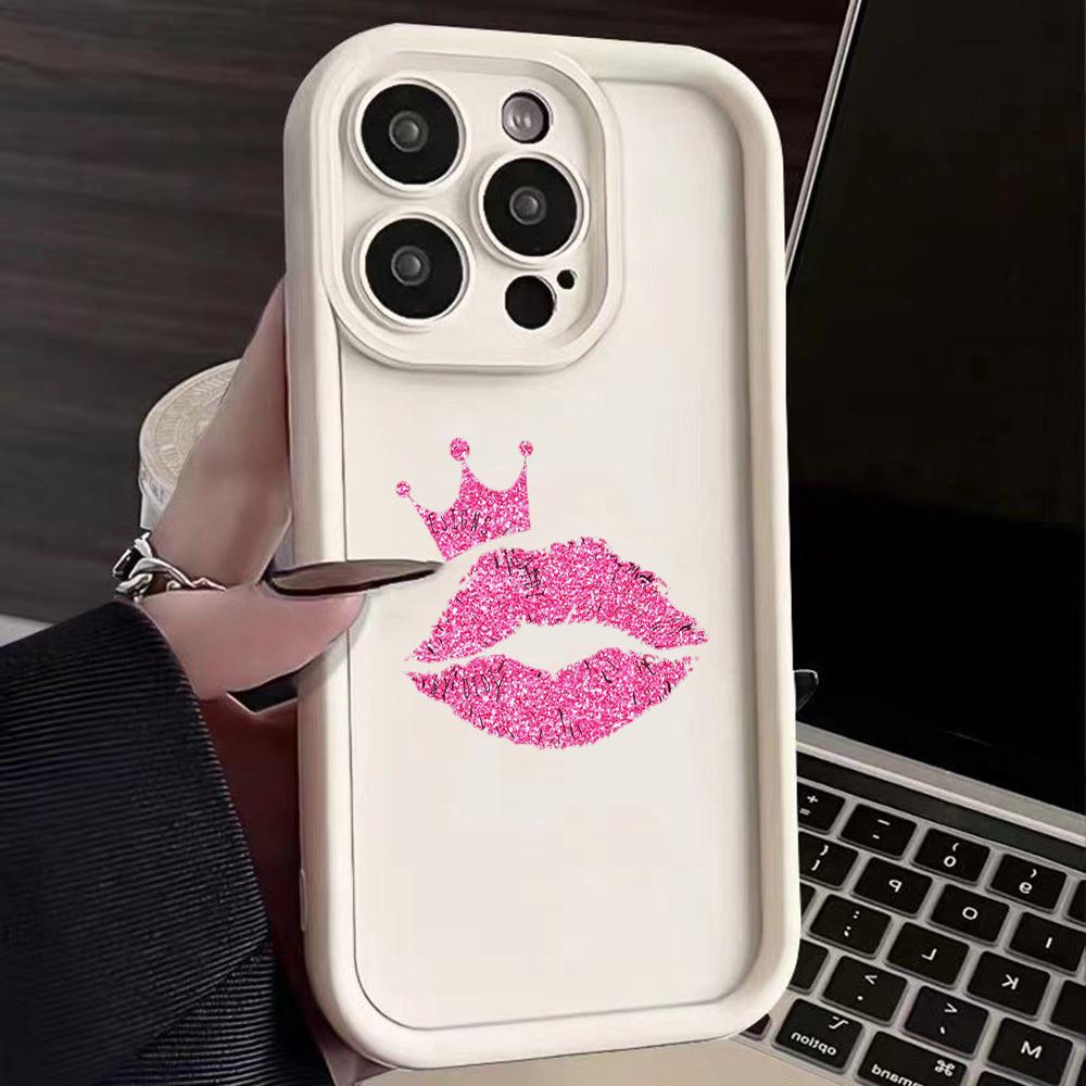 LZ20 Lips kiss design силиконовый чехол для телефона Infinix Smart 9 Hot 40i Tecno Camon 20 Pro Moto G22 G30 OnePlus Google Pixel 9 противоударный задний чехол