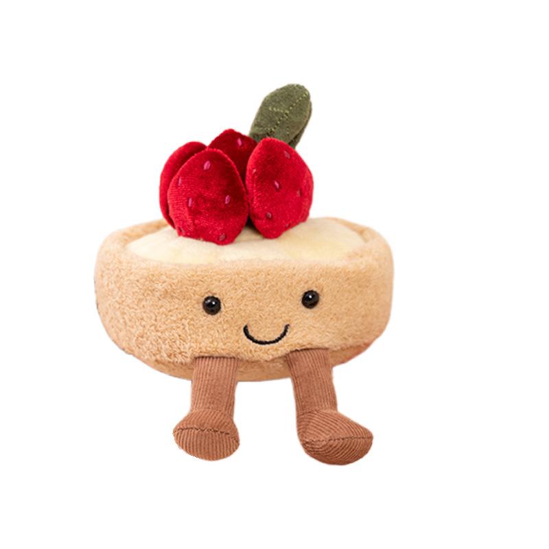 JC Strawberry Lemon Tower Plush Toy New Gourmet Plush Doll Ornament Tian Pin Series Soothing Doll Girls