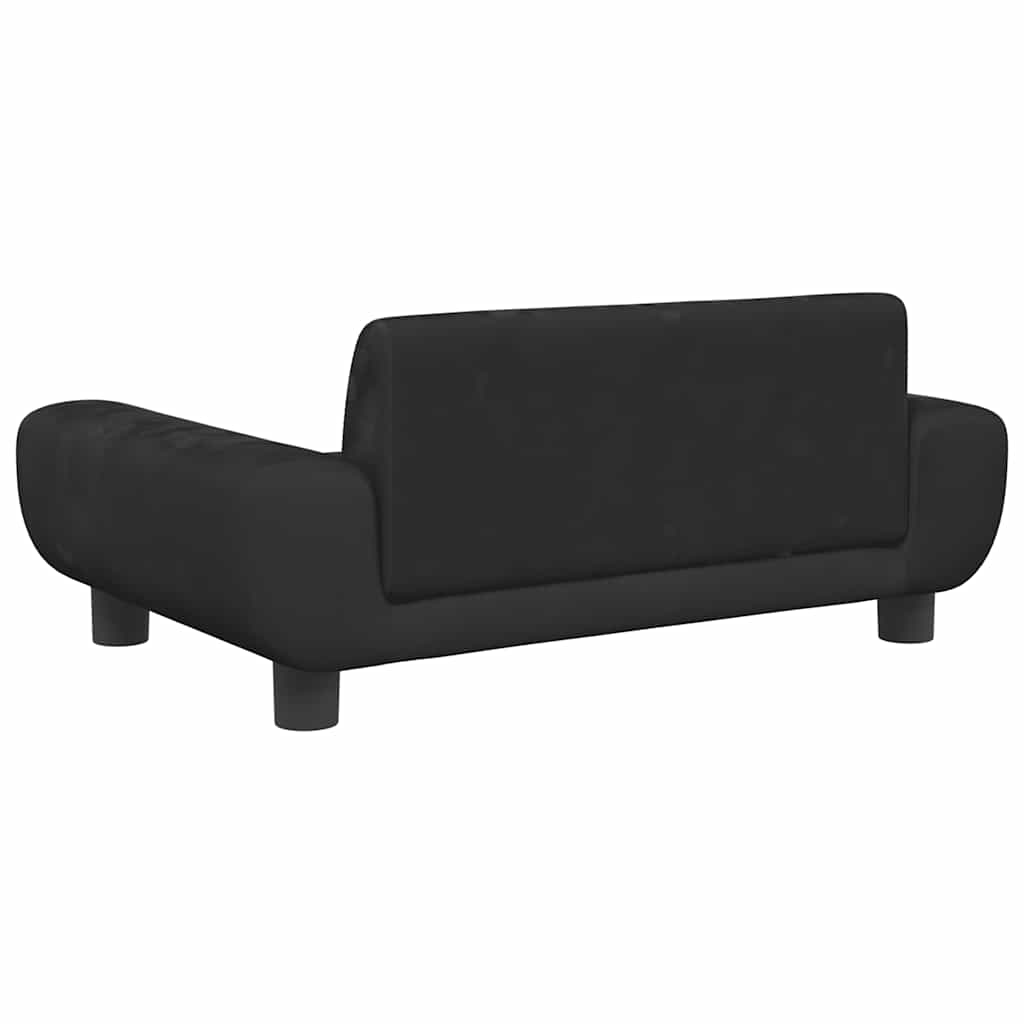 Kids Sofa Black 70x45x33 cm Velvet