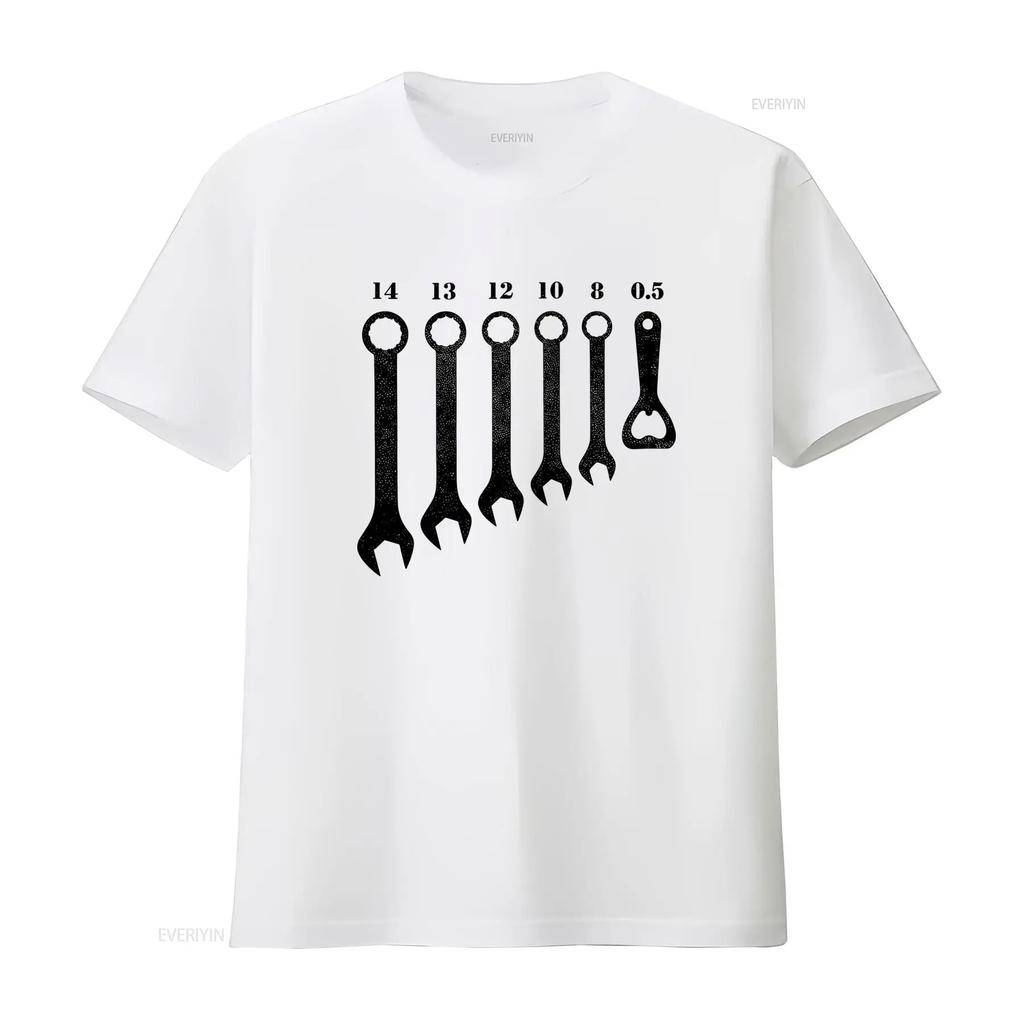 Mechanic Mechatronics Wrench Bottle Opener T Shirt for Men vintage Washed Top For Everyday Wear Soft homme graphic Stylish