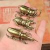 Solid Brass Beetle Ornaments Creative Unicorns Fairy Simulation Copper Insect Tea Pets Hand-played House Table Ornaments Gift