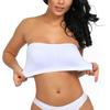 Double Women Plus Size Strapless Bra Bandeau Tube Removable Padded Top Stretchy