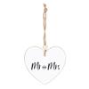 Mr and Mrs Heart Hanging Sentiment Sign