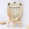 GECKO Kalimba 8 Key Beginner Set Thumb Piano Cat Cute Camphor Wood Gift Case Box Adjustment Hammer Strap Sheet Music Collection & + + +
