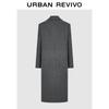 UR Women's Modern Dark Grey Long Trench Coat