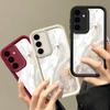 Матовый противоударный чехол для телефона цвета конфет для Samsung S25 S24 S23 Ultra Plus S22 S21 Fe A55 A54 A53 A52 A35 A34 A25 A15 5g Marble Pattern Tpu Soft Cover
