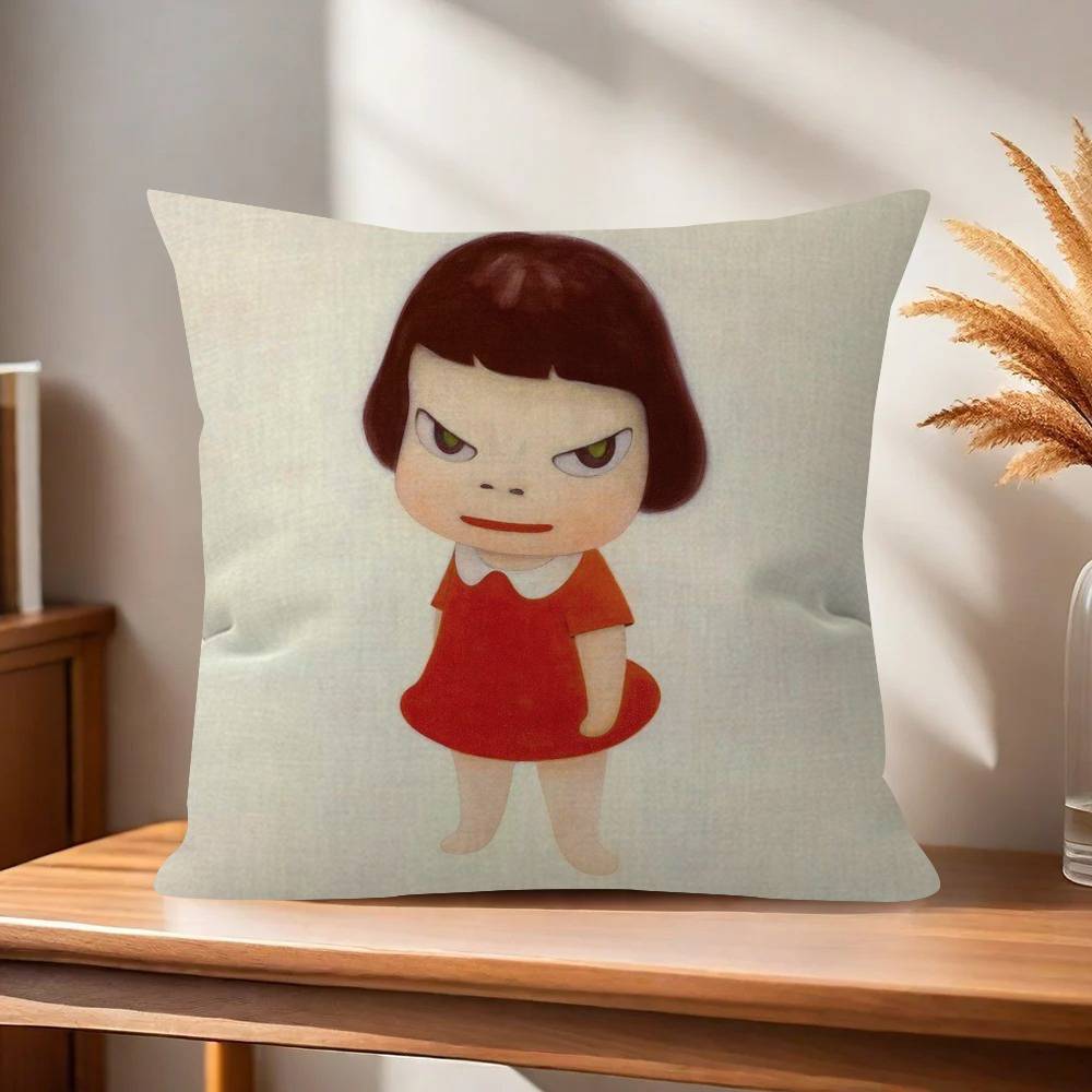 Art YYoshitomos cool Nara pillow cover sofa cushion cover home room decoration children gift