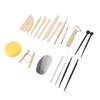 Clay Tools Kit Sculpting Tools Wooden Material Shaping Building Modeling Carving Accessories for Pottery Arts Craft