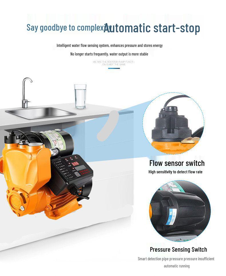 Silent Automatic Self-Priming Water Booster Pump for Shower & Tap, 220V