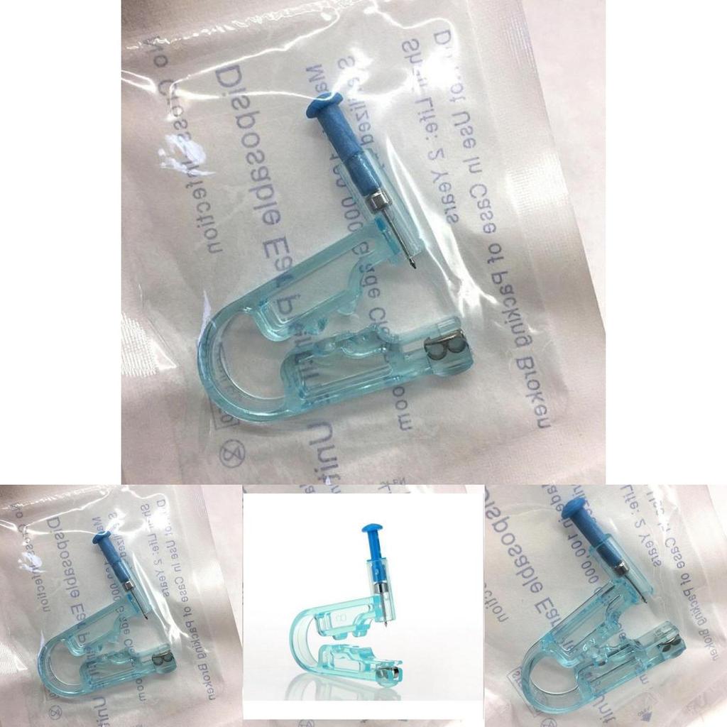 Ear Piercing Gun Safety Asepsis Tool Needle Disposable Body Kit Gem Earring Stud
