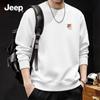 Jeep Men's Basic Round Neck Loose Fit Sweatshirt