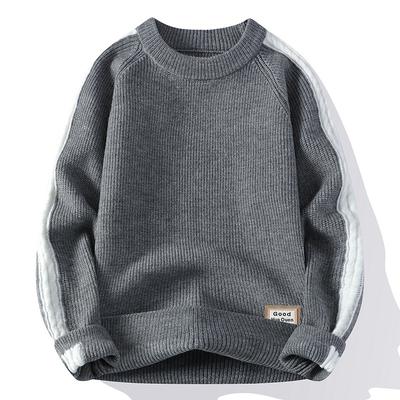 Горячая распродажа, популярный, новый повседневный свитер с круглым вырезом на осень и зиму, вязаный свитер, свитер большого размера свободного кроя.