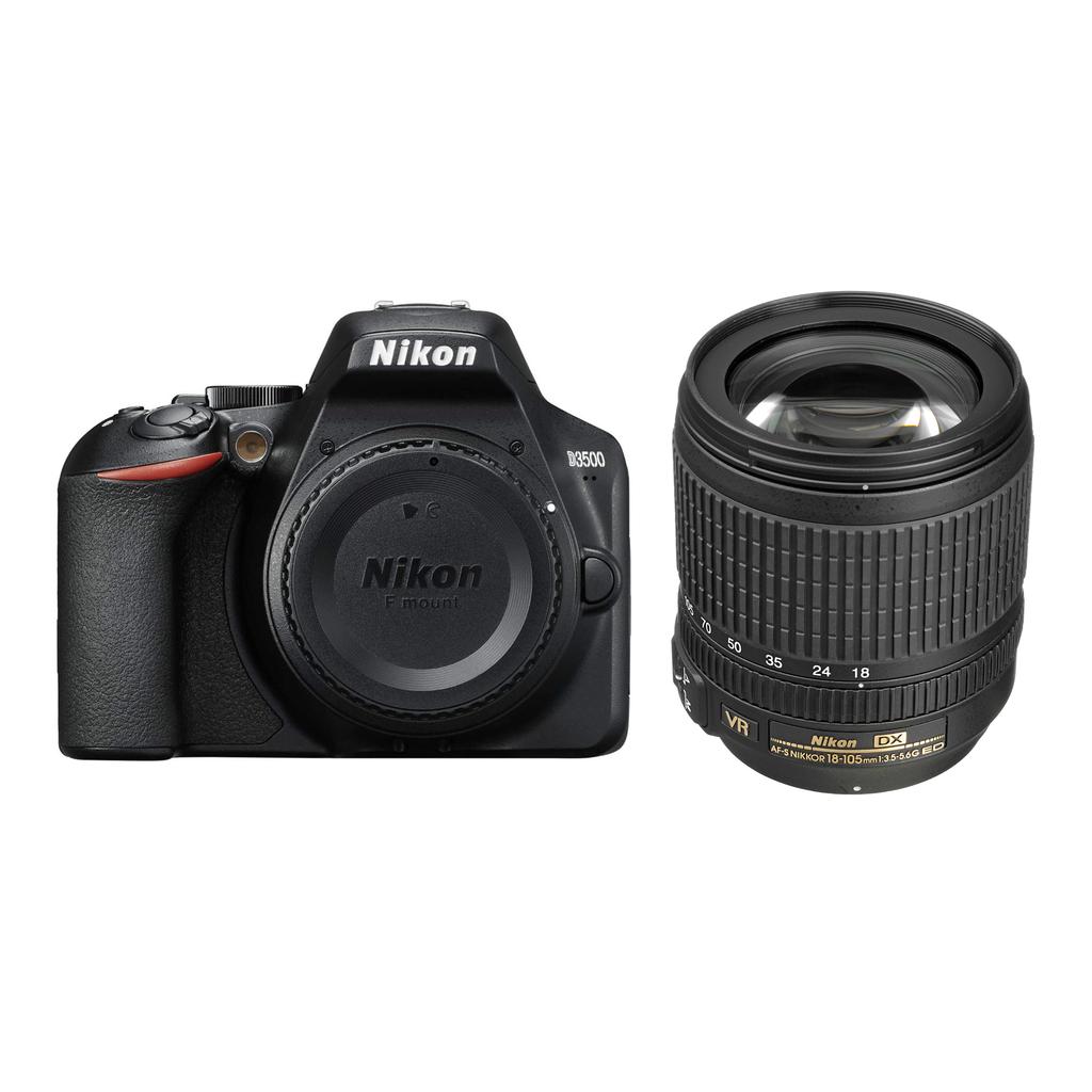Nikon D3500 DSLR Camera + AF-S DX 18-105mm f/3.5-5.6G ED VR Lens