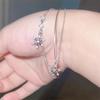 Серебряный мечтательный неровный браслет-цепочка с бриллиантами в виде снежинок, многослойный стиль, легкая роскошь, женские браслеты, свадебный