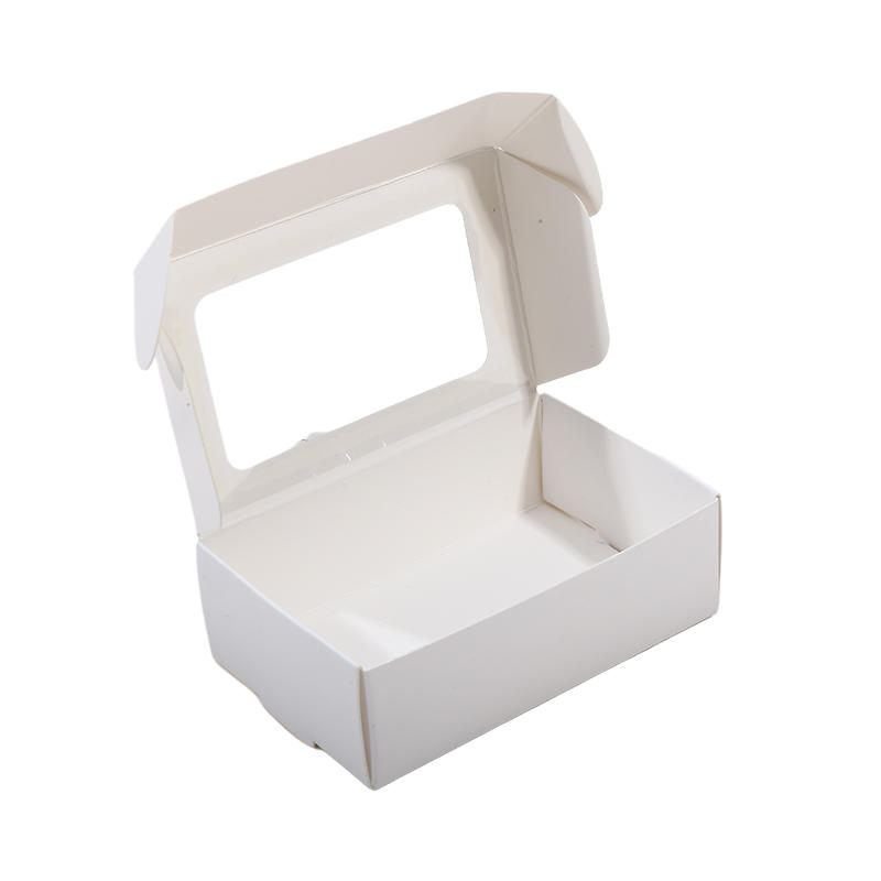 25PCS Kraft Paper Box With Clear Window Homemade Boxes Presents Packaging Boxes For Cookies Packaging Candy Box Birthday Gift