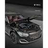 1/24 BMW THE 7 760Li Миниатюрная литая игрушечная машинка Модель 1:24 открывающиеся двери со звуком и светом, коллекция подарков для детей