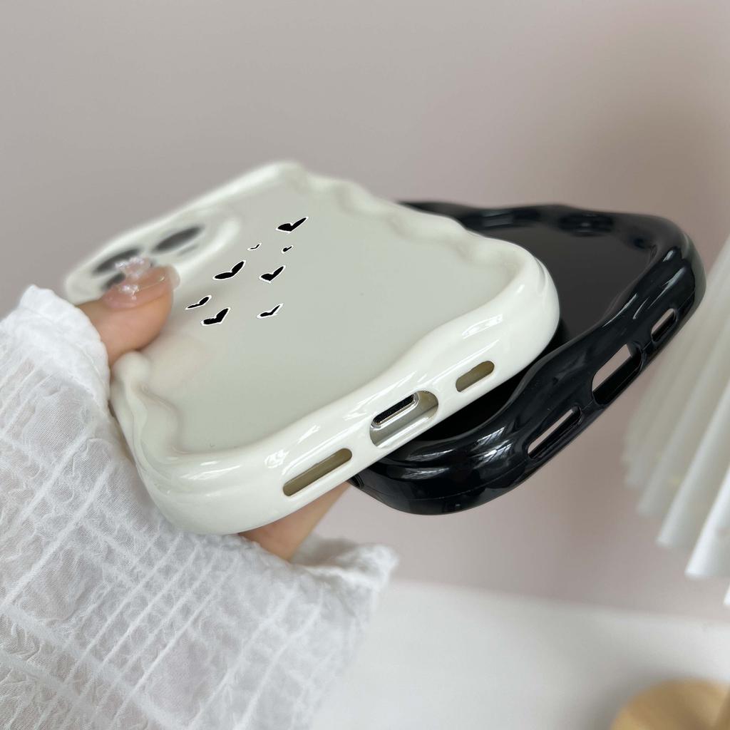 Мягкие волнистые чехлы для телефонов N83 Heart and Leaf art для Samsung A54 A34 A13 A14 S23 S24 Ultra Xiaomi Redmi Note 13 12C Realme Infinix, защитный бампер