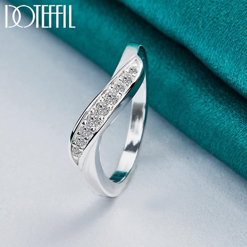 Кольцо из стерлингового серебра 925 пробы с витым цирконом класса ААА, модные свадебные украшения