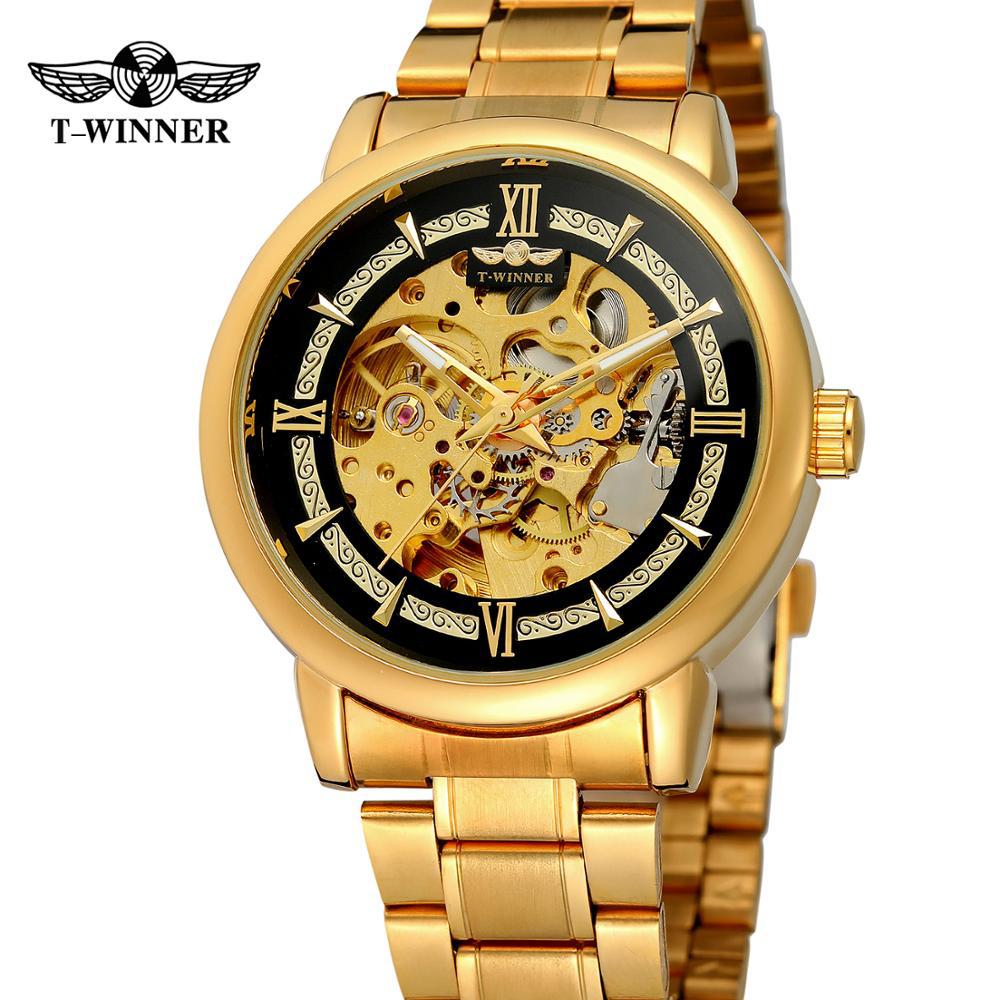 WINNER Мужские модные повседневные скелетонизированные механические часы с автоматическим механическим механизмом