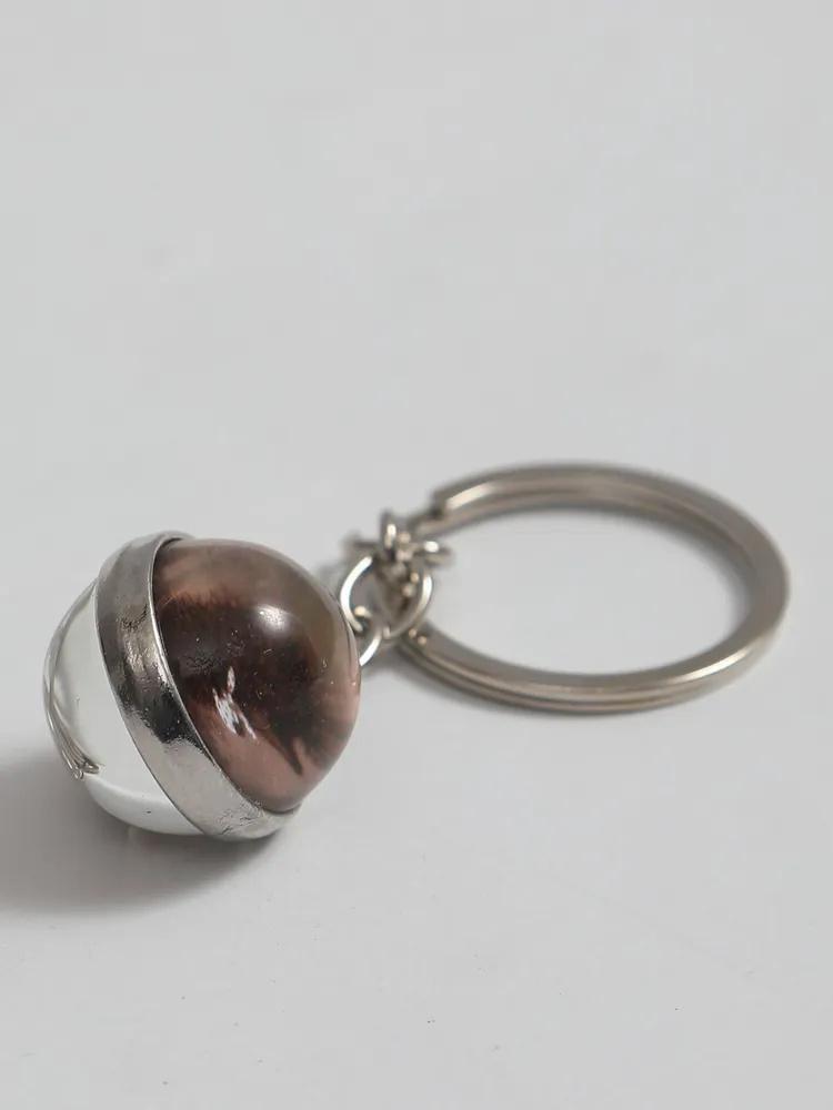 Luminous Round Double-Sided Crystal Hedgehog Keychain