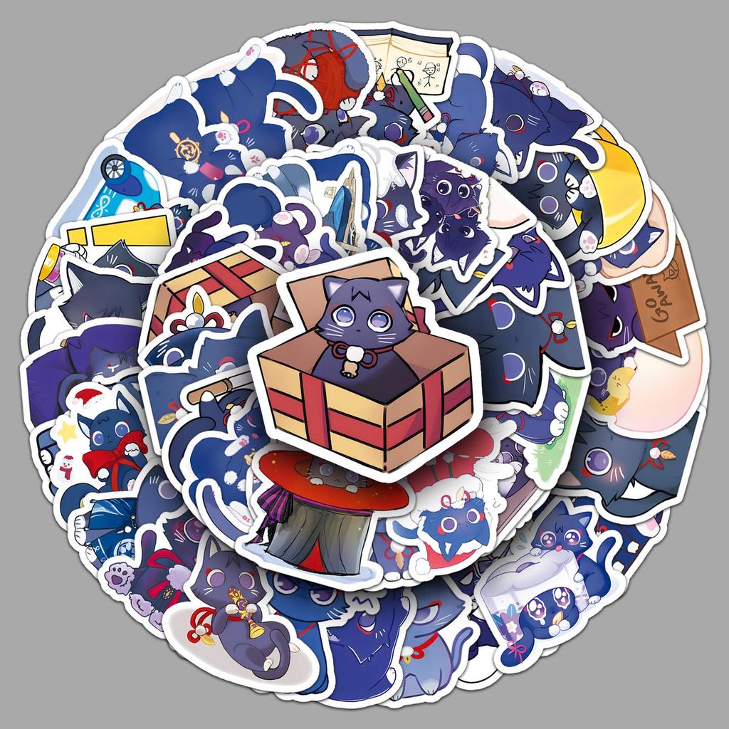 51 Наклейка «Кошачий Солдат» из игры Genshin – Милые Украшения для DIY Дневника