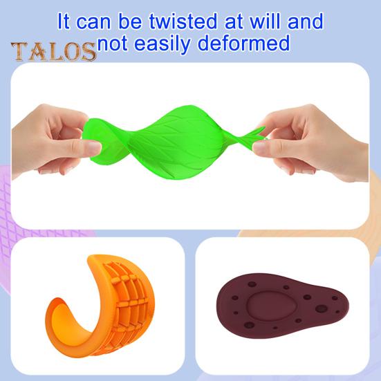 6/12Pcs Silicone Sensory Stone Toy Anxiety Stress Relief Portable Travel Calming Fidget Stone Textured Worry Stone Toy Kids Teens Adults Gift