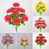 2Pcs Artificial Carnation Realistic 12 Head Fake Silk Flower Wedding Party Indoor
