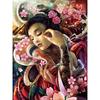 Diy Diamond Painting Chinese Girl Full Rhinestones Cross Stitch Round Mosaic Diamond Embroidery Home Decor