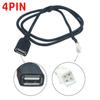 Radio Car USB Cable Adapter Stereo 2pcs 4Pin & 6Pin