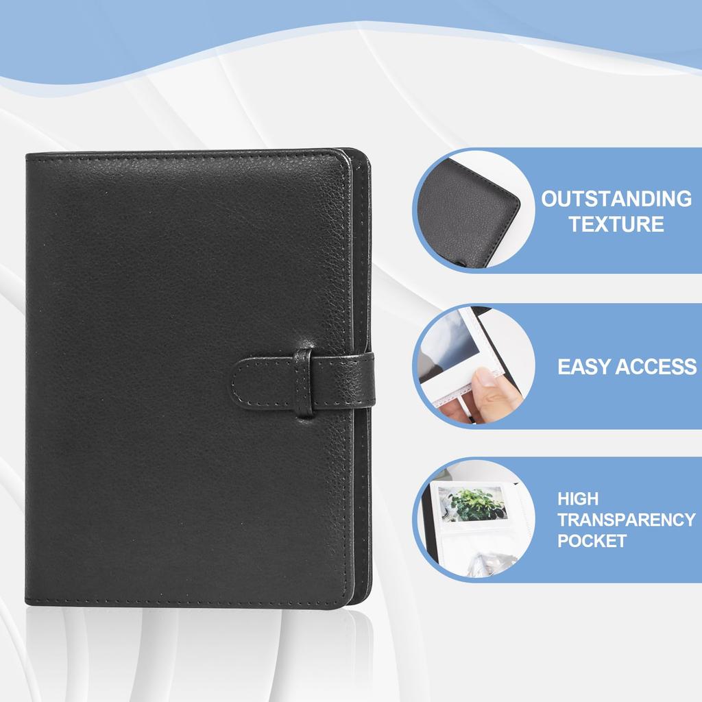 VOVMOEYA 80 Photo Album For Fujifilm Instax Wide for Polaroid Instant Instax Album Mini Inch Size 20 Pages Holds 80 Photos Light Instax Wide Pocket
