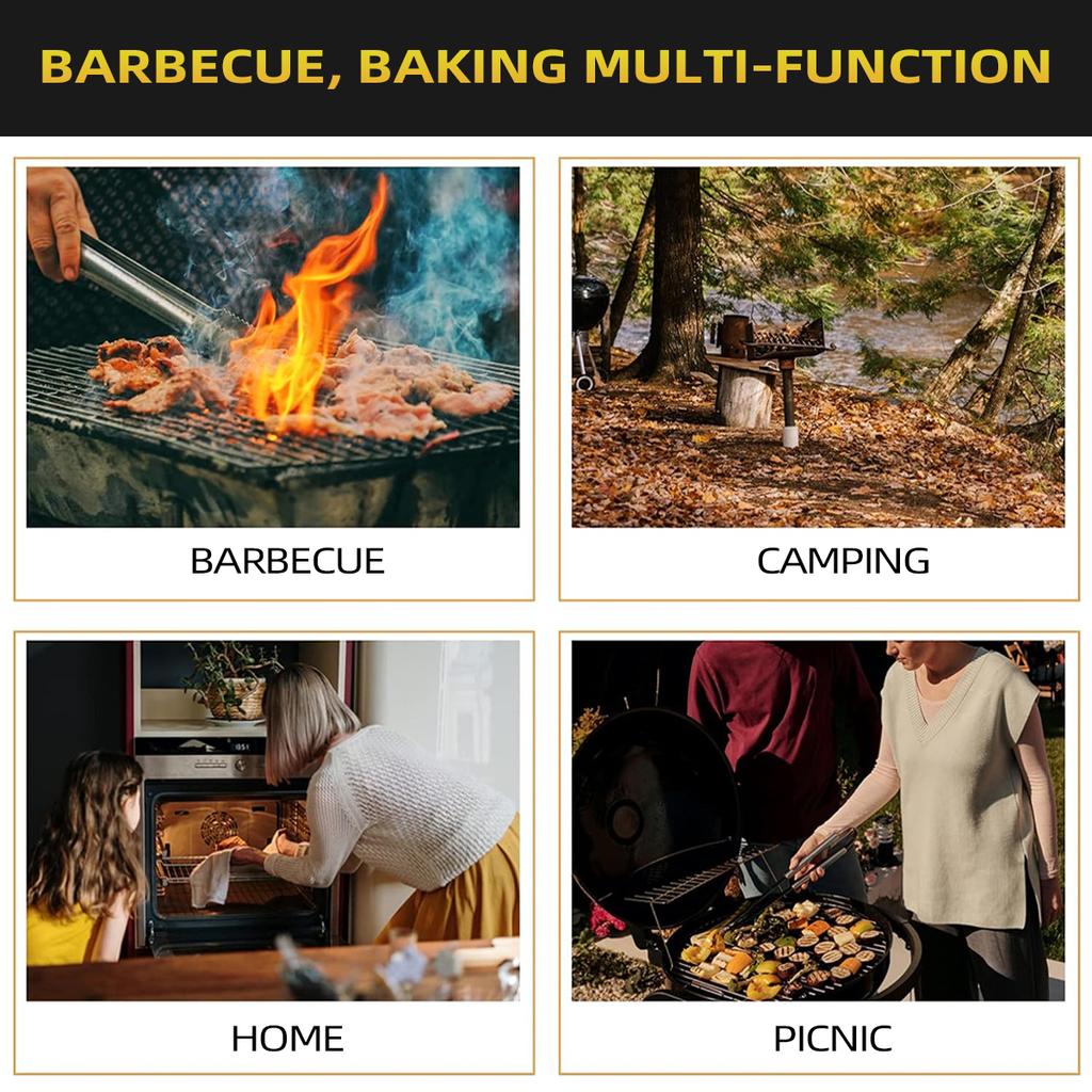 Leeseph Grill Basket, Non-stick Vegetable Grilling Basket Cooking Basket, BBQ Grill Accessories for Cooking Fishes, Kebabs