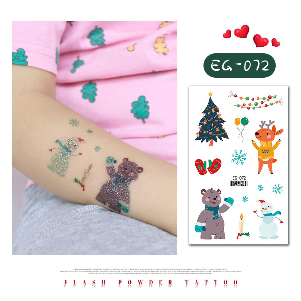 «Ruikalong водонепроницаемые рождественские снежинки мультяшные блестящие татуировки наклейки для детей»