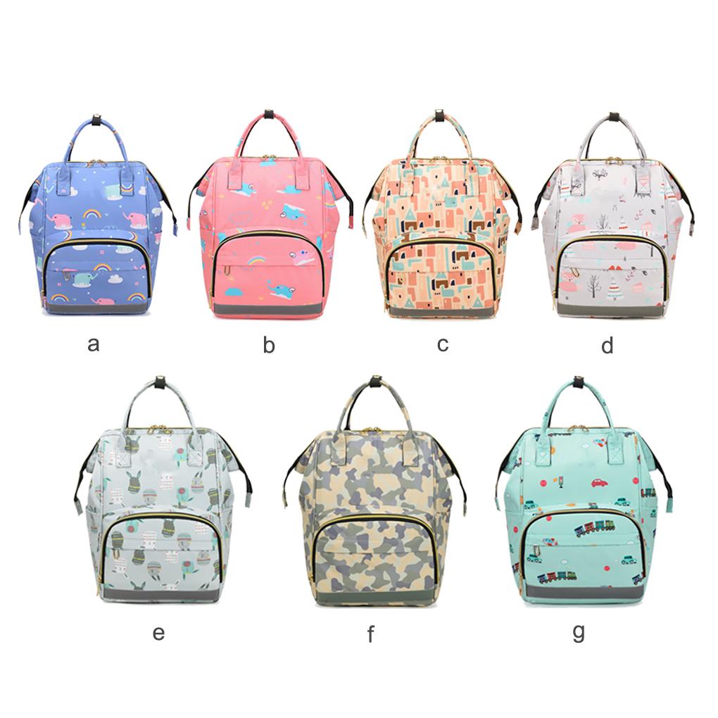 Mummy Backpack Cute Colorful Large Capacity Nursing Multi-pocket Storage Outdoor Camping Picnic Barbecue Handbag Pouch