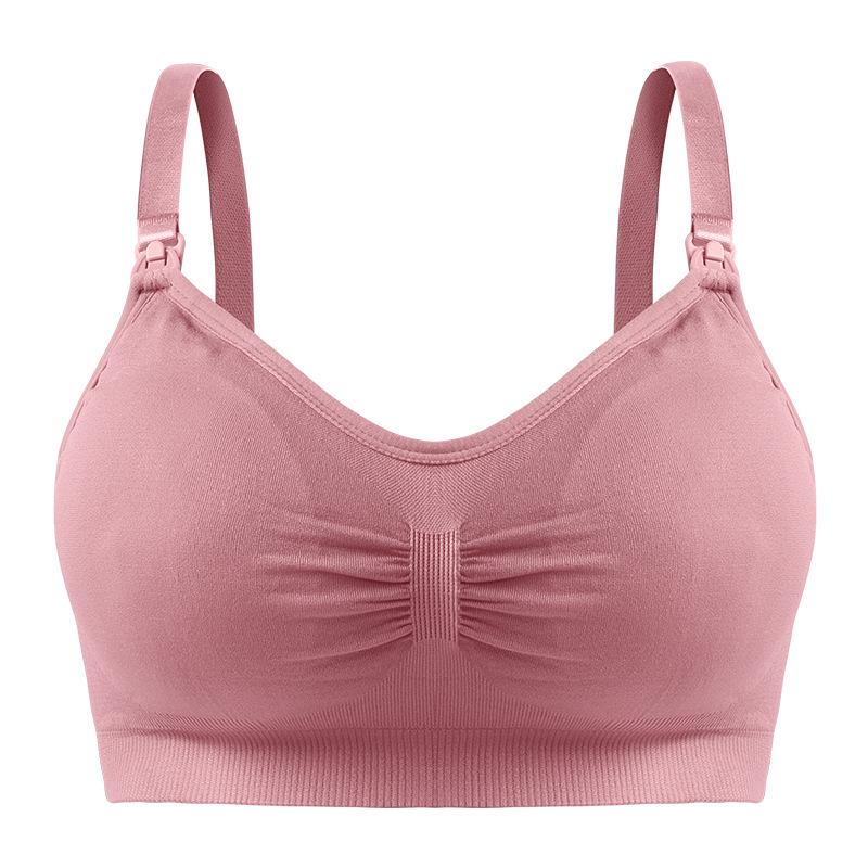New Style Plus Size Wireless Front Closure Nursing Bra - Adjustable, Gathered, Seamless Maternity Underwear