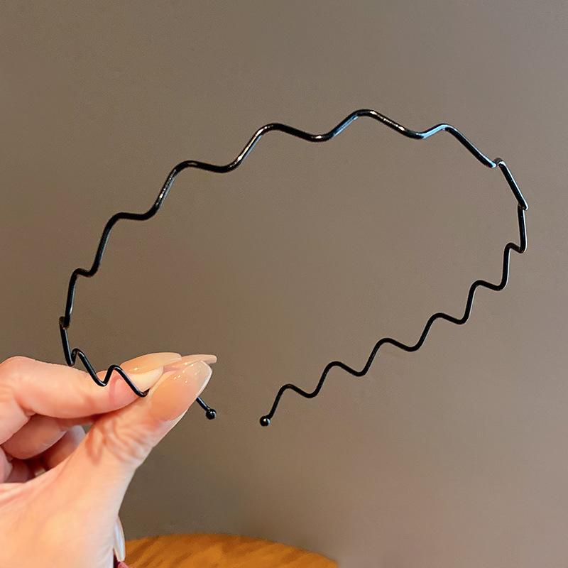 Волнистая Блестящая Металлическая Цветная Повязка на Голову Летняя Новая Модная Повязка для Волос для Женщин Девушек Женская Шикарная Супер Тонкая Блестящая Повязка на Голову Аксессуары для Волос