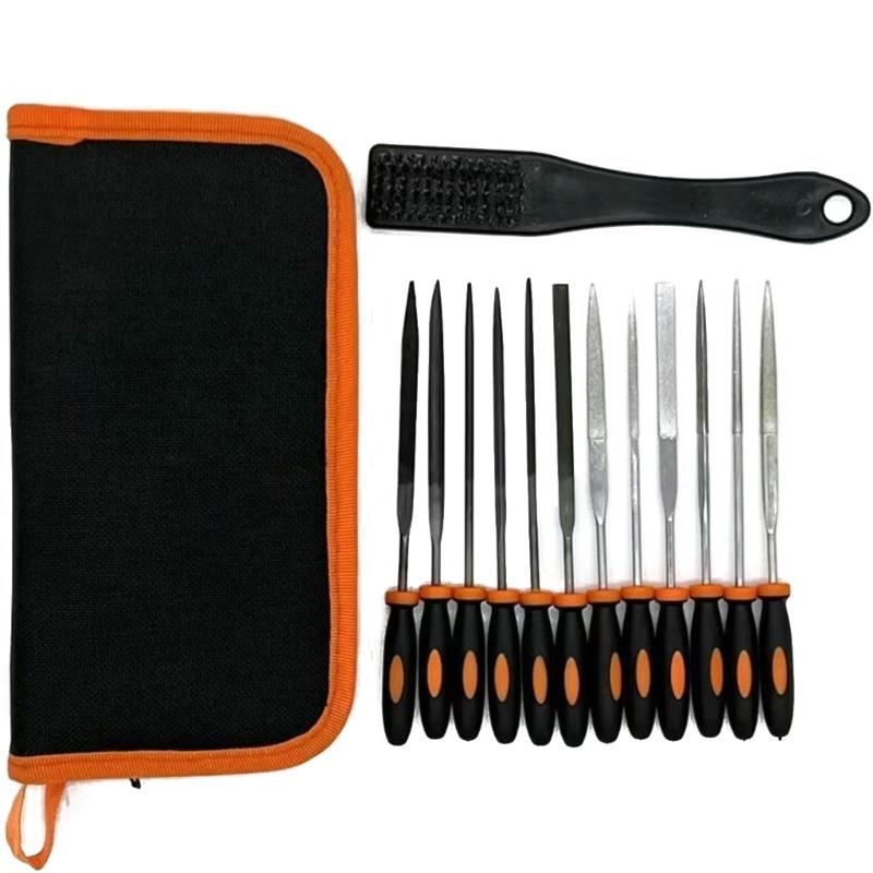 Прочный набор напильников из 13 предметов со щеткой для чистки Полный набор напильников со щеткой для чистки для разнообразных нужд придания формы материалам