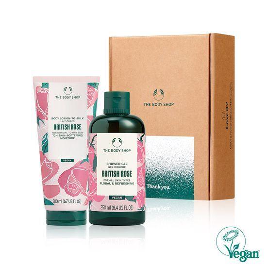 The Body Shop British Rose Body Care 2-piece Promotion (shower Gel 250ml + Body Lotion 200ml)