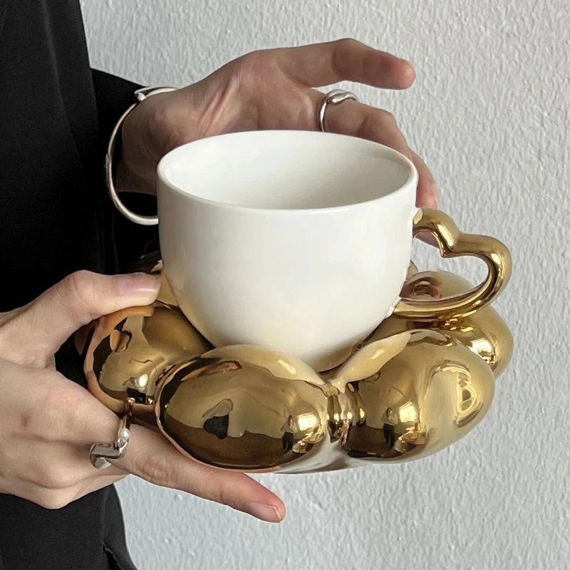 240 мл керамическая кружка милая декоративная тарелка с любовью Пномпень кофейная кружка домашний послеобеденный чай кружка набор украшение для гостиной дома