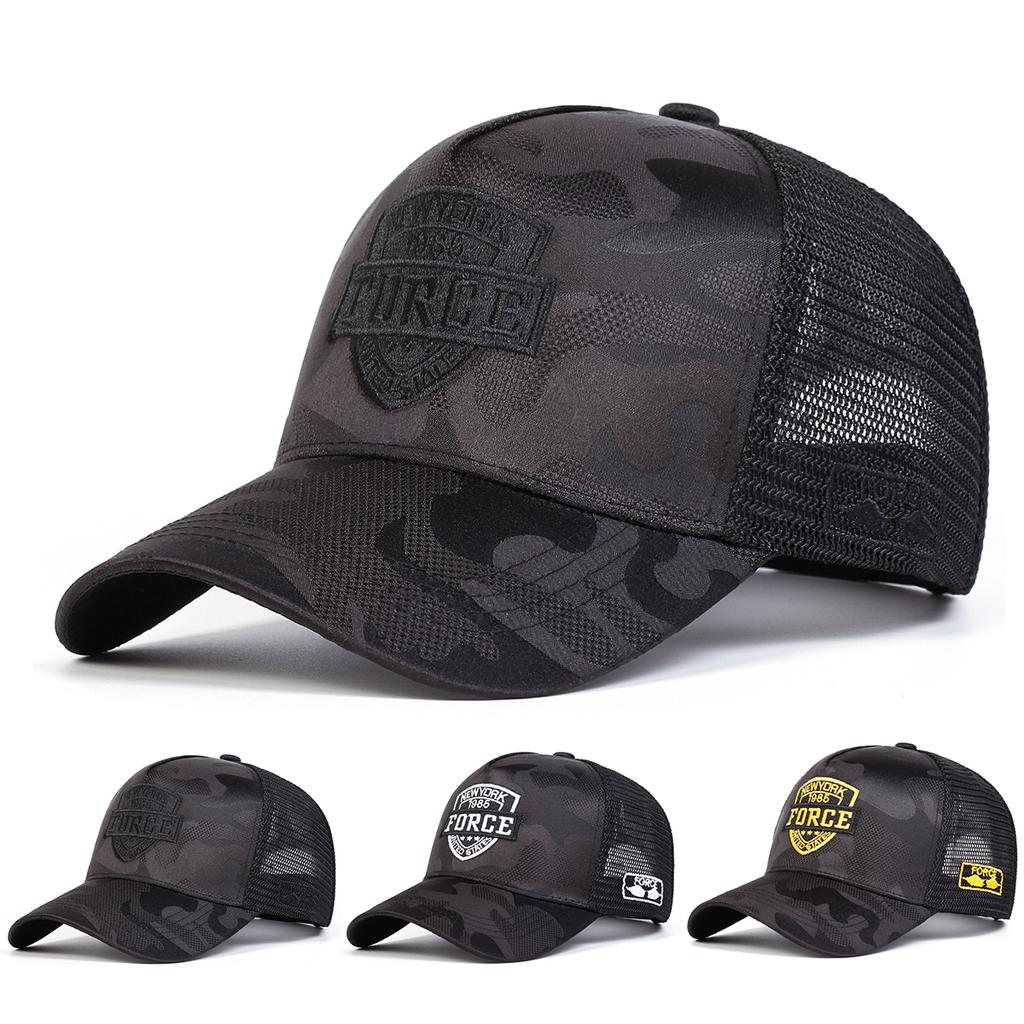 Unisex Force Embroidery Camouflage Baseball Caps Spring Autumn Outdoor Adjustable Casual Hats Sunscreen Hat