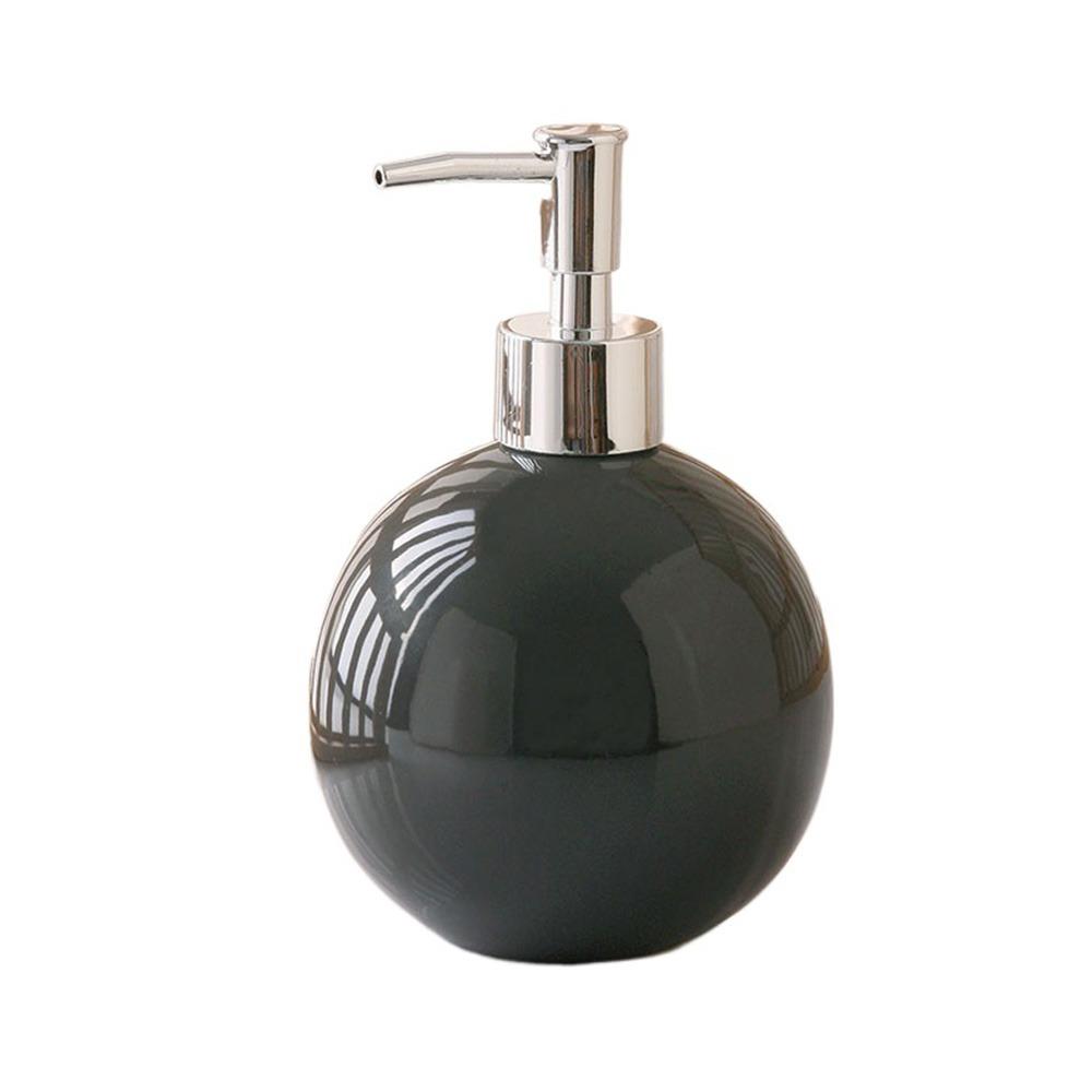 Press Type Ceramic Hand Soap Bottle Refillable Bath Lotion Pump Jar Liquid Soap Container Home