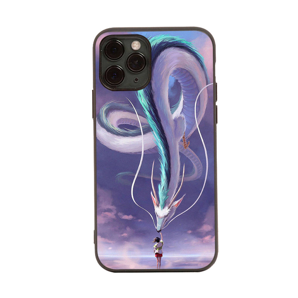 Case for Xiaomi Poco X6 X4 M5 M6 F5 F6 C65 C55 C50 C51 C40 Redmi Note 7 8 14C A3X 13C 12C 11 10A 9C Pro Black Sofe Cover WI60 Spirited Away