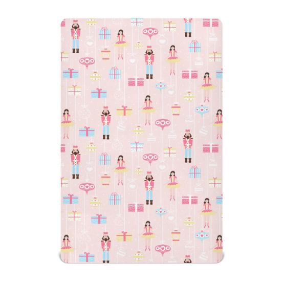 Рождественская простыня на матрас для детской кроватки Дед Мороз Рождественский носок Натяжная простыня для детской кроватки Чехол на матрас для детской кроватки с рождественской елкой для мальчиков и девочек Декор для детской кроватки