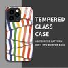 Закаленное стекло, цветной защитный чехол из ТПУ с принтом, мягкий чехол для iPhone Samsung