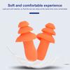 1 Pair Widely Used Noise Canceling Ear Plugs Three-layer Sound Insulation Waterproof Compact Silicone Earplugs Workshop