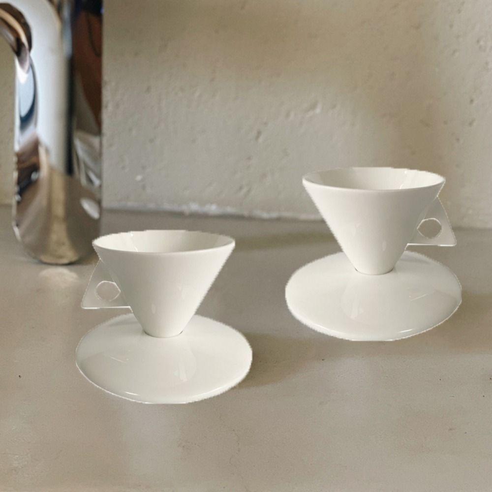 Minimalist Porcelain Espresso Cup Set Bone China Demitasse Cup Exquisite Coffee Mug  Gift