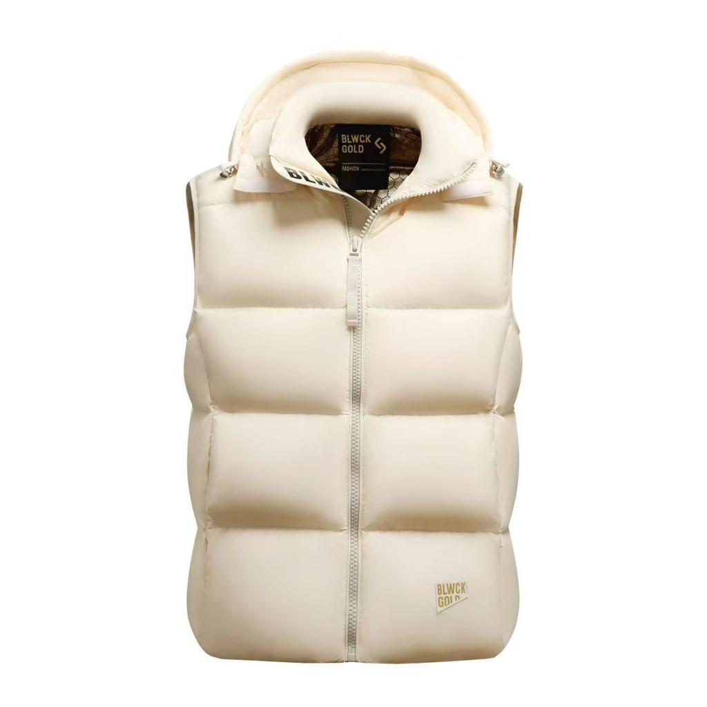 Thicken Autumn Winter Men Coats Detachable Hood Mens Puffer Jacket Sleeveless White Duck Down Vest Jackets Warm Hooded Jacket