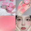Пудра Air Cushion, розовые румяна Cute Kitten, с мини-зеркалом и матовыми водостойкими румянами