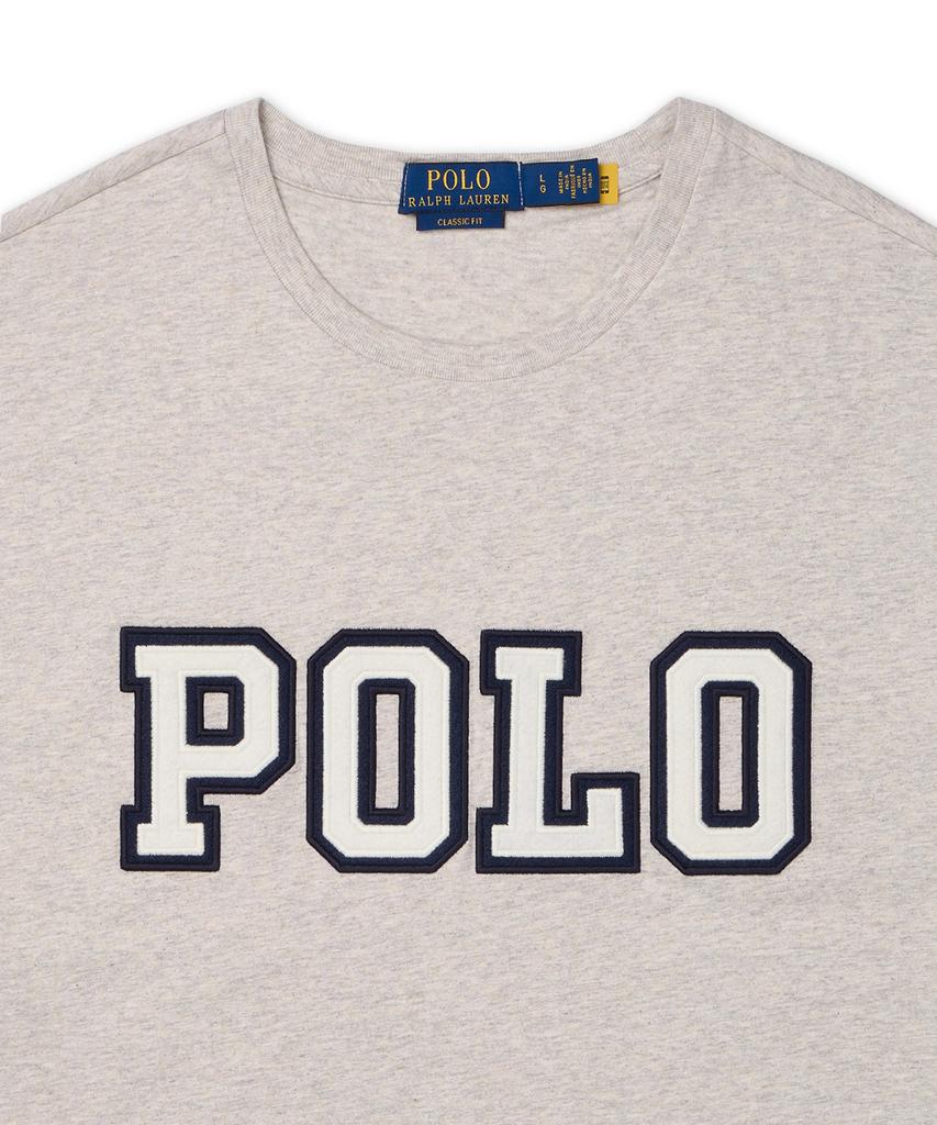 POLO RALPH LAUREN Классический крой Хлопковая футболка с логотипом - Серая