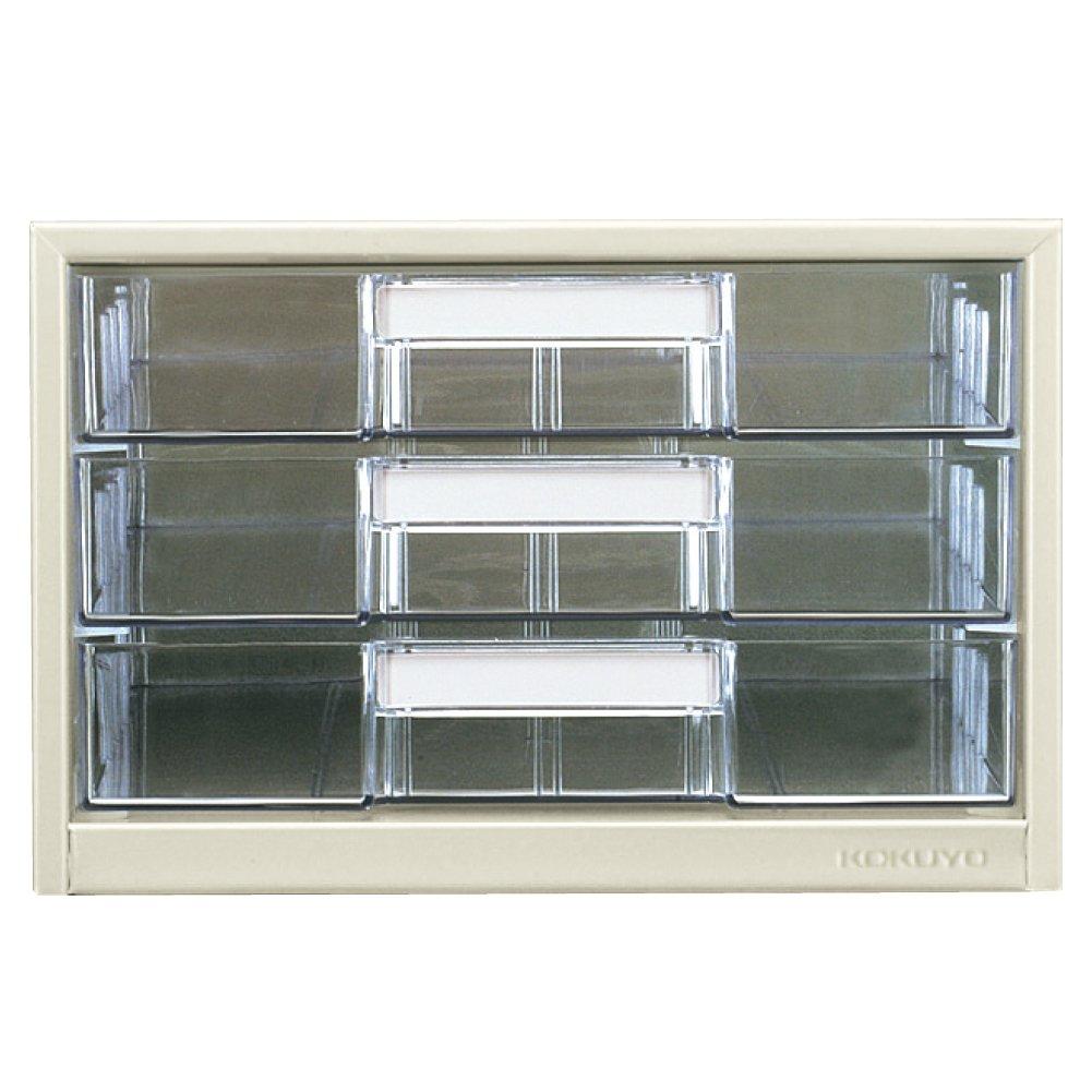 KOKUYO Letter Case Transparent Drawer A4 Vertical 3 Tiers LC-G3M